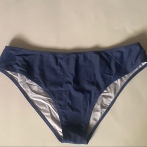 New Plus Size High Leg Navy Swim Bottoms